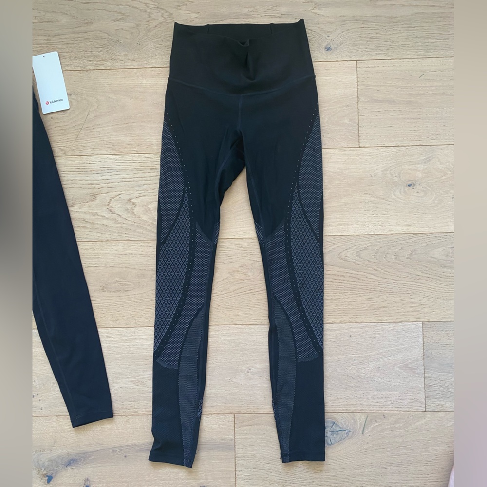 Lululemon size 6 leggings, I can’t recall the exact name. Great used condition
